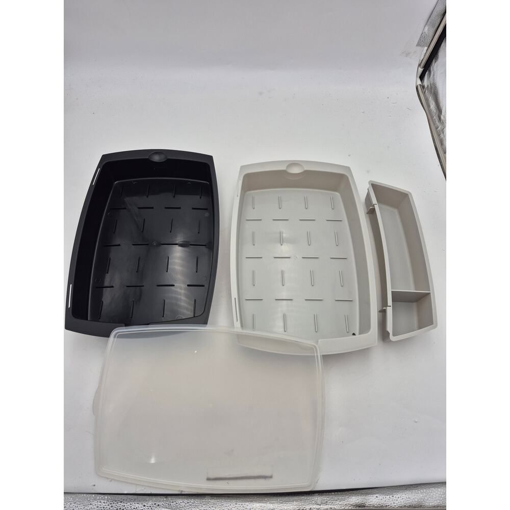 Cooks Essentials Marinating Grill Caddy in Black - NIB New‎ in Box BBQ Organizer